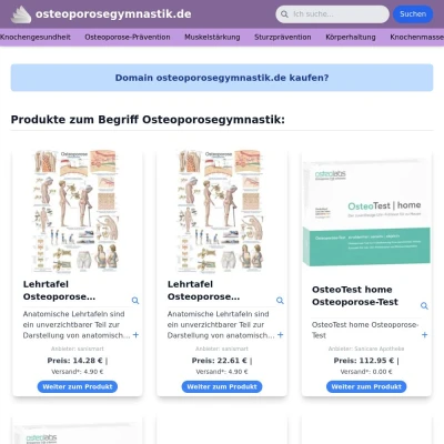 Screenshot osteoporosegymnastik.de