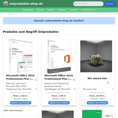 Screenshot ostprodukte-shop.de