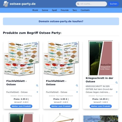 Screenshot ostsee-party.de