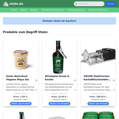 Screenshot otato.de