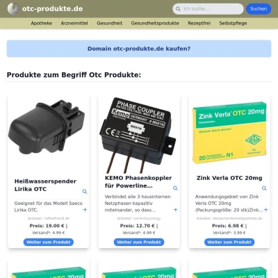Screenshot otc-produkte.de