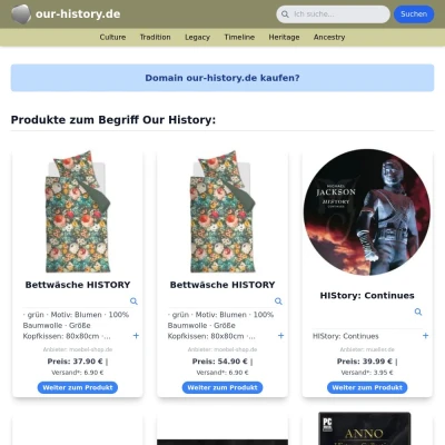 Screenshot our-history.de