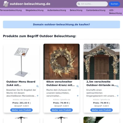 Screenshot outdoor-beleuchtung.de