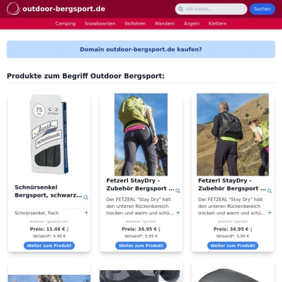 Screenshot outdoor-bergsport.de