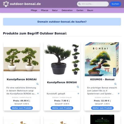 Screenshot outdoor-bonsai.de