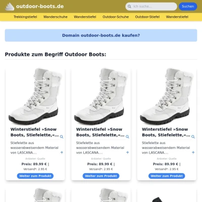 Screenshot outdoor-boots.de