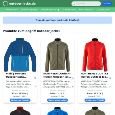 Screenshot outdoor-jacke.de