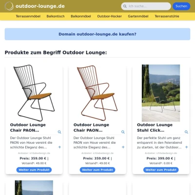 Screenshot outdoor-lounge.de