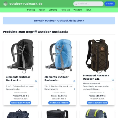 Screenshot outdoor-rucksack.de