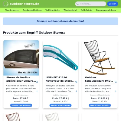 Screenshot outdoor-stores.de