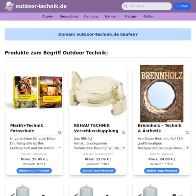 Screenshot outdoor-technik.de