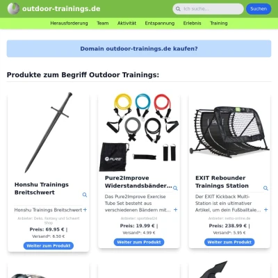 Screenshot outdoor-trainings.de