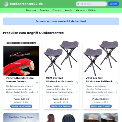 Screenshot outdoorcenter24.de