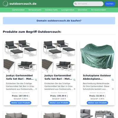 Screenshot outdoorcouch.de