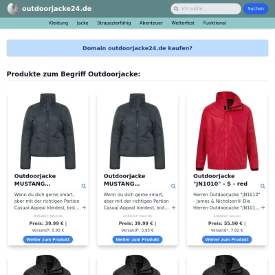 Screenshot outdoorjacke24.de