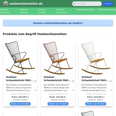 Screenshot outdoorklamotten.de