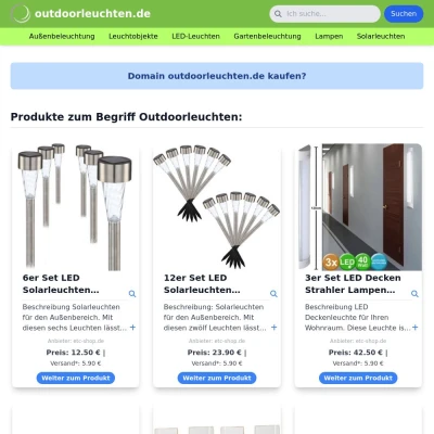 Screenshot outdoorleuchten.de