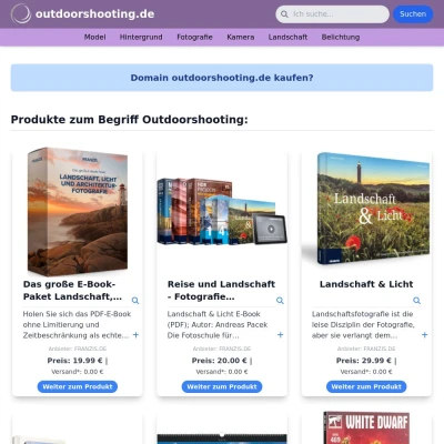 Screenshot outdoorshooting.de
