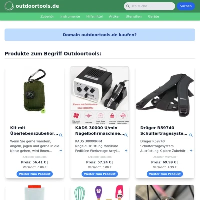 Screenshot outdoortools.de