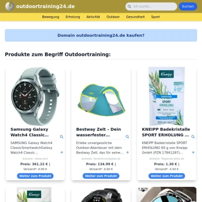 Screenshot outdoortraining24.de
