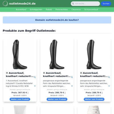Screenshot outletmode24.de
