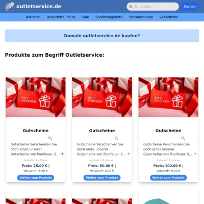 Screenshot outletservice.de