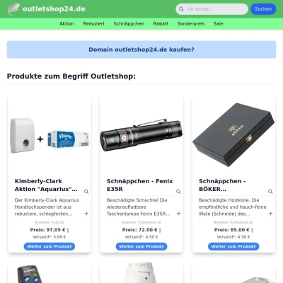 Screenshot outletshop24.de