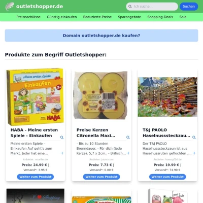 Screenshot outletshopper.de