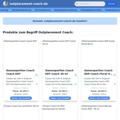 Screenshot outplacement-coach.de