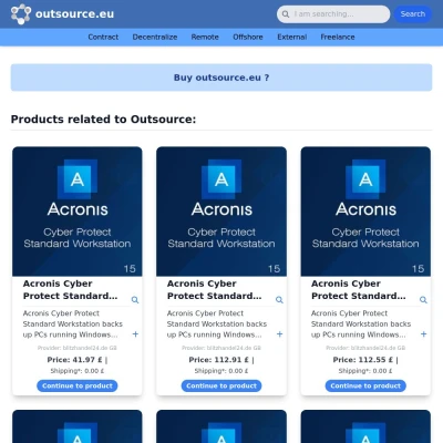 Screenshot outsource.eu