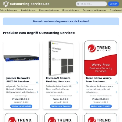 Screenshot outsourcing-services.de