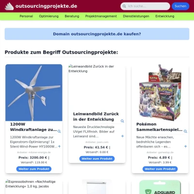 Screenshot outsourcingprojekte.de