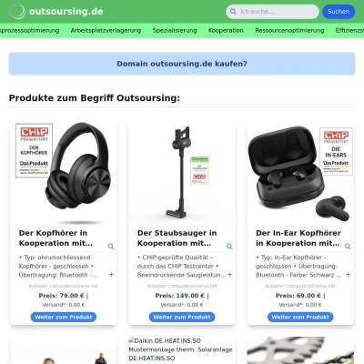 Screenshot outsoursing.de
