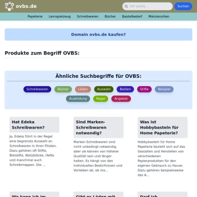 Screenshot ovbs.de