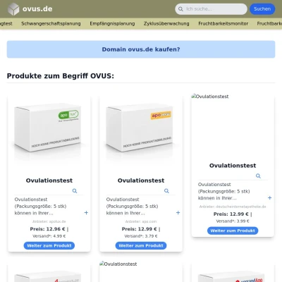 Screenshot ovus.de