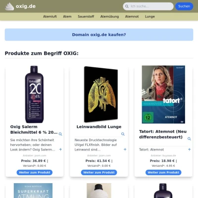 Screenshot oxig.de