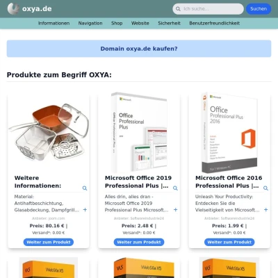Screenshot oxya.de