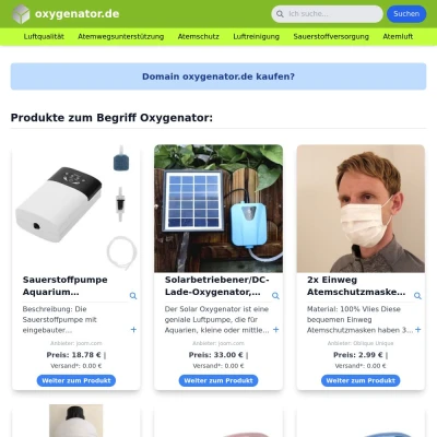 Screenshot oxygenator.de