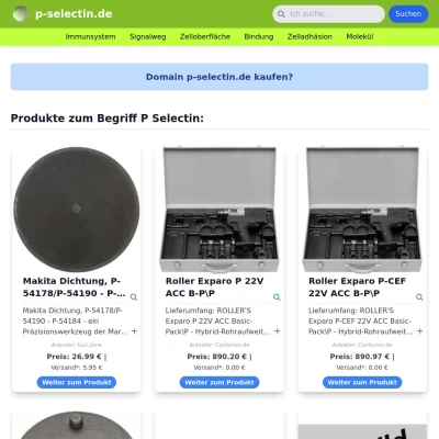 Screenshot p-selectin.de