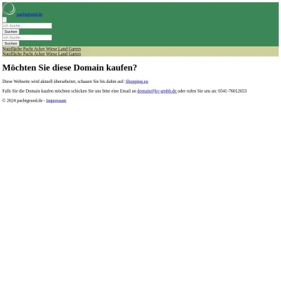 Screenshot pachtgrund.de