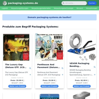 Screenshot packaging-systems.de