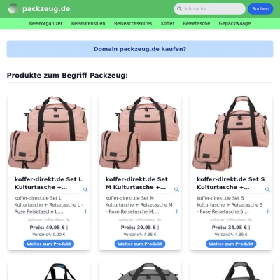 Screenshot packzeug.de