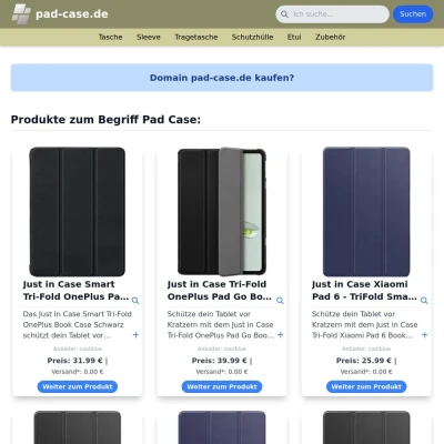 Screenshot pad-case.de