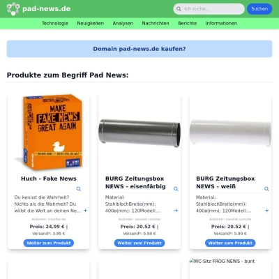 Screenshot pad-news.de