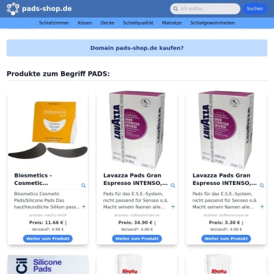 Screenshot pads-shop.de