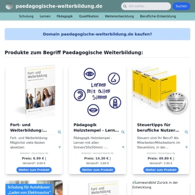 Screenshot paedagogische-weiterbildung.de