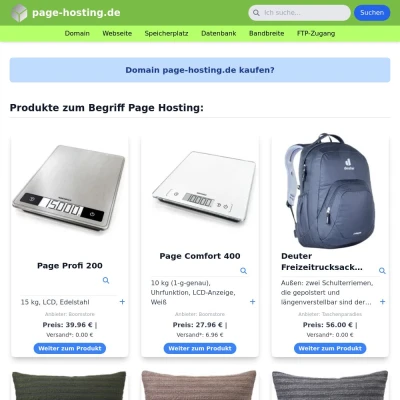 Screenshot page-hosting.de