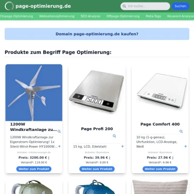 Screenshot page-optimierung.de