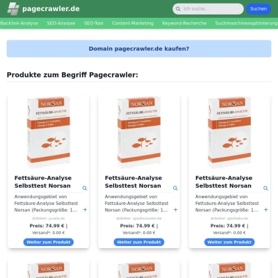 Screenshot pagecrawler.de