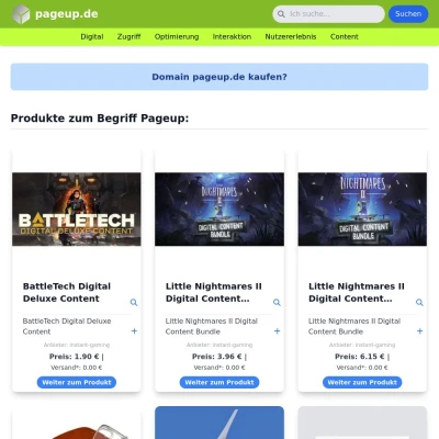 Screenshot pageup.de